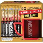 Nescafe 3'ü 1 Arada 20'li Sütlü Köpüklü + Bardak Hediyeli
