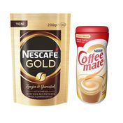 Nescafe Gold 200 gr Paket + Nestle Coffee Mate 400