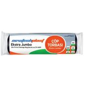 Newtechplast 80x110 cm 5 Adet Siyah Ekstra Jumbo Boy Çöp Torbası