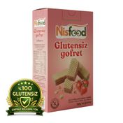 NisFood 100 gr Glutensiz Çilekli Gofret