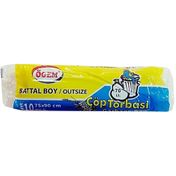 Ögem Battal Boy Mavi 75x90 cm 10'lu 40 Rulo Çöp Torbası