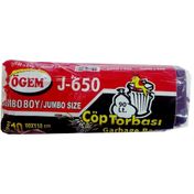Ögem J-650 Jumbo Boy 20 Adet Siyah 80 x 110 cm Çöp Torbası