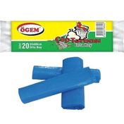 Ögem Orta Boy Mavi 55x60 cm 20'li 50 Rulo Çöp Torbası