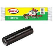 Ögem Orta Boy Siyah 55x60 cm 20'li 20 Rulo Çöp Torbası