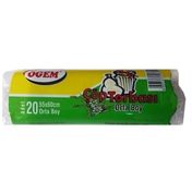 Ögem Orta Boy Siyah 55x60 cm 20'li 30 Rulo Çöp Torbası