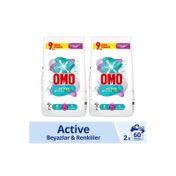 OMO 2x9 kg Matik Renkli ve Beyazlar Profesyonel Toz Deterjan