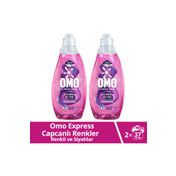 Omo Express Fresh Capcanlı Renkler Renkli ve Siyahlar 2x1480 ml Çamaşır Deterjanı
