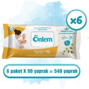 Önlem 6x90'lı Papatyalı Islak Havlu