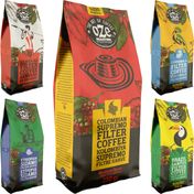 Ozeline 5'li 250 gr Guatemala + Kenya AA + Colombian Supremo + Brazil Santos + Ethiopian Sidamo Yöresel Çekirdek Kahve Seti