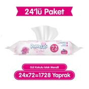 Paddlers 24x72'li Gül Kokulu Islak Mendil