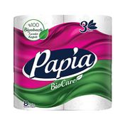 Papia BioCare 3 Katlı 8'li Tuvalet Kağıdı
