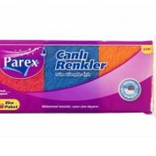 Parex 3'lü Canlı Renkler Oluklu Sünger