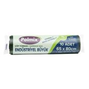 Polmix Endüstriyel Büyük Boy 20 Adet Siyah 65 x 80 cm Çöp Torbası