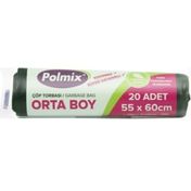 Polmix Endüstriyel Orta Boy Siyah 55 x 60 cm 150 gr Çöp Torbası