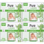 Pure Wipes 12x60'lı Organik Bambu Özlü Islak Havlu