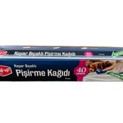Roll-Up 37 cm 40 mt Kayar Bıçaklı Beyaz Yağlı Fırın Tepsi Pişirme Kızartma Kağıdı