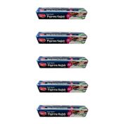 Roll-Up 5 Adet 37 cm 40 mt Kayar Bıçaklı Beyaz Yağlı Fırın Tepsi Pişirme Kızartma Kağıdı