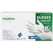 Rulopak Tek Kullanımlık Pudrasız 100 Adet Beyaz 
Medium PE Eldiven