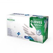 Rulopak Tek Kullanımlık Pudrasız L Beden - 100 Adet Beyaz Pe Eldiven