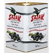 Sazak Doğal M Boy İri Taneli 3,7 kg Yağlı Sele Siyah Zeytin