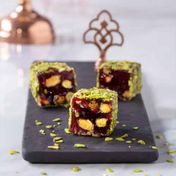 Şekerci Cafer Erol 500 gr File Fıstık Kaplı Nar Aromalı Antep Fıstıklı Fitil Lokum