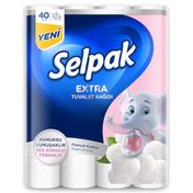 Selpak Extra Pamuk Katkılı ve Pudra Kokulu 3x40'lı Tuvalet Kağıdı