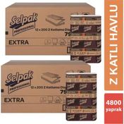 Selpak Extra Z Katlama 24x200 Adet 21.5 x 24 cm Dispenser Havlu