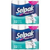 Selpak Süper Soft Üç Katlı 2x32 Rulo Tuvalet Kağıdı