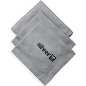 Silver Home 3'lü 42x68 cm Gri Mikrofiber Dekoratif Cam Bezi