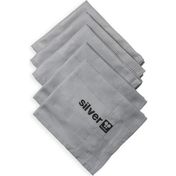 Silver Home 5'li 42x68 cm Gri Mikrofiber Dekoratif Cam Bezi