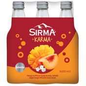 Sırma 250 ml Karma Mango ve Mürver Çiçeği Aromalı Şeftalili Doğal Maden Suyu