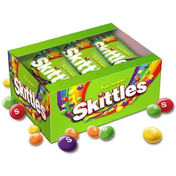 Skittles 38 gr 12'li Fruit Sour Ekşili Meyveli Bonibon Draje Çikolata Meyve Aromalı Şekerleme Draje