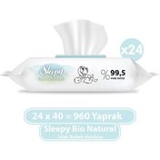 Sleepy 24x40'lı Yaprak Bio Natural Islak Havlu