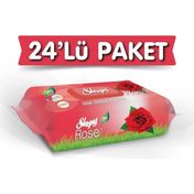 Sleepy 24x90'lı 24 Paket 2160 Yaprak Gül Kokulu Islak Havlu