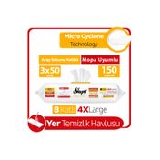 Sleepy 3x50 Easy Clean Arap Sabunu Katkılı Mopa Uyumlu Yer Temizlik Havlusu