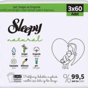 Sleepy 3x60'lı Natural Yenidoğan Islak Havlu