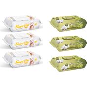 Sleepy 3x90'lı Sensitive + 3x90'lı Zeytinyağlı Islak Havlu
