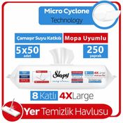 Sleepy 5x50 Yaprak Easy Clean Çamaşır Suyu Katkılı Mopa Uyumlu Yer Temizlik Havlusu