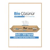 Sleepy 6x50 300 Yaprak Easy Clean Bio Çözünür Deniz Tuzu ve Deniz Yosunu Yüzey Temizlik Havlusu