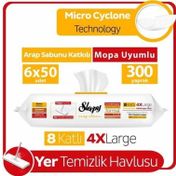 Sleepy 6x50 Easy Clean Arap Sabunu Katkılı Mopa Uyumlu Yer Temizlik Havlusu