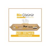 Sleepy Easy 6x50 300 Yaprak Clean Bio Çözünür Karanfil ve Tarçın Yüzey Temizlik Havlusu