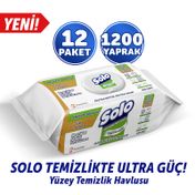 Solo 12'li Beyaz Sabun Ferahlığı Yüzey Temizlik Havlusu