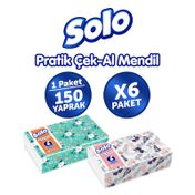 Solo 6 x 150'li Çek-Al Mendil