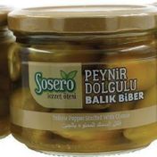 Sosero 3x290 gr Cam Kavanoz Peynir Dolgulu Balık Biber
