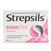 Strepsils 16'lı Şekersiz Çilek Aromalı Pastil