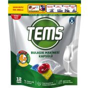 Tems 12'li 4 Etkili Bulaşık Makinesi Kapsül Deterjanı