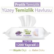 Turco 12x100 Lavanta Doğadan Pratik Yüzey Temizlik Havlusu