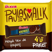 Ülker 4'lü 244 gr Kremalı Kakaolu Bisküvi