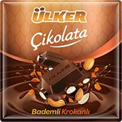 Ülker 60 gr Bal Badem&Krokanlı Sütlü Çikolata