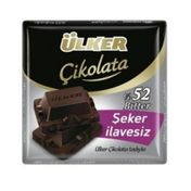Ülker 60 gr Şeker İlavesiz Bitter Kare Çikolata
